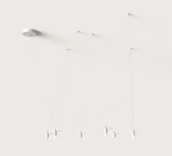 Suspension*OliveLab Suspension, D02P6, , LED, avec 3 diffuseurs et 3 lentilles, dim, 2700K, 350 lm, Ø12cm, H5cm - blanc mat