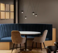 Suspension, D02P4, noir mat, LED, avec diffuseur, dim, 2700K, 350 lm, Ø12cm, H5cm - OliveLab