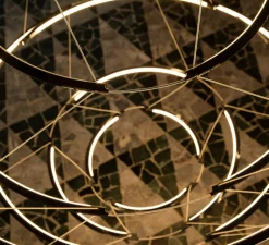 Suspension*Nemo Lighting Suspension, Drop 9, , LED, dim, 1-10V, 2700K, 8700 lm, Ø110cm, H66cm - noir mat