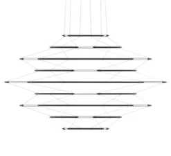 Suspension*Nemo Lighting Suspension, Drop 9, , LED, dim, 1-10V, 2700K, 8700 lm, Ø110cm, H66cm - noir mat