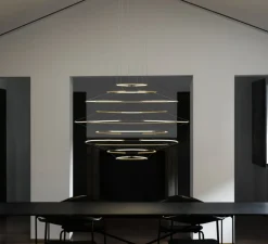Suspension*Nemo Lighting Suspension, Drop 9, , LED, dim, 1-10V, 2700K, 8700 lm, Ø110cm, H66cm - or satiné