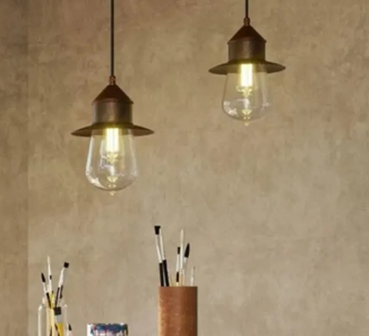 Suspension, Drop 270.13.ORT, cuivre et laiton, IP55, Ø21cm, H30,1cm - Il Fanale