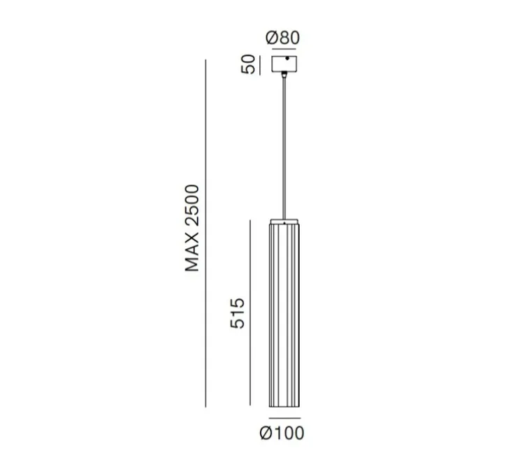 Suspension, Dune 299.02.OSC, laiton bruni et céramique, Ø10cm, H51,5cm-Il Fanale