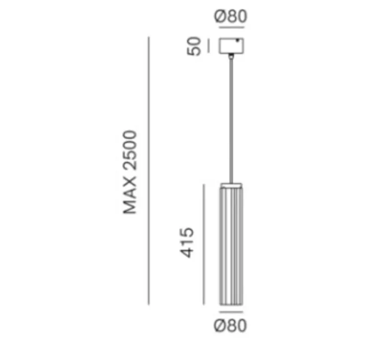 Suspension*Il Fanale Suspension, Dune 299.01.OSC, , Ø8cm, H41,5cm- laiton bruni et céramique