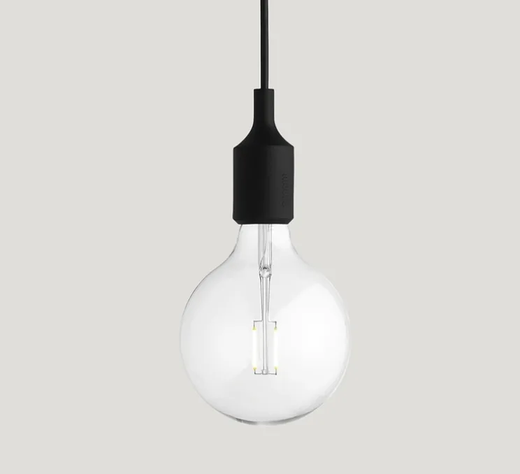 Suspension, E27, noir, LED, H23cm, Ø12,5cm - Muuto