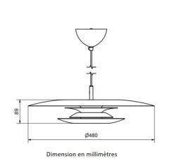 Suspension*Belid Suspension, Eclipse, , Ø48cm, H8,9cm - blanc