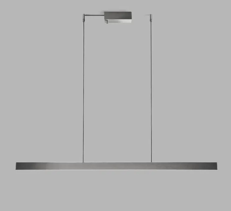 Suspension, Edge Linear S1500, titane, LED, 2700-3000K, 4620 lm, L151,6cm, H5cm - Light Point