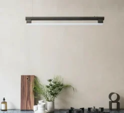 Suspension, Eiffel, Acier Noirci, LED, L102,2cm, H20cm - FRAMA