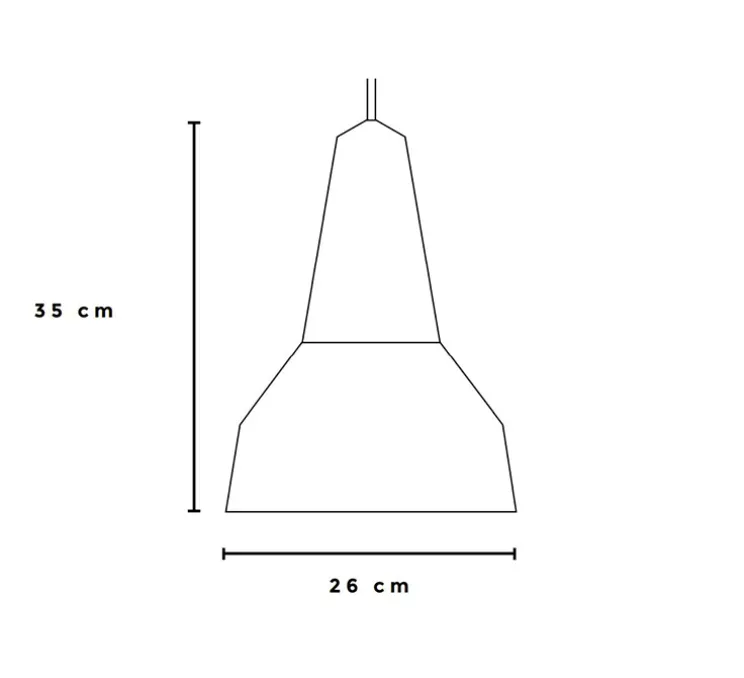 Suspension, Eikon Basic, frêne et blanc, Ø26cm, H35cm - Schneid