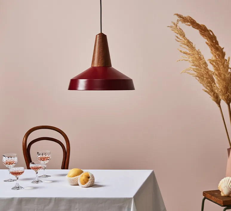 Suspension*Schneid Suspension, Eikon Circus, , Ø40cm, H35cm - noyer et burgundy