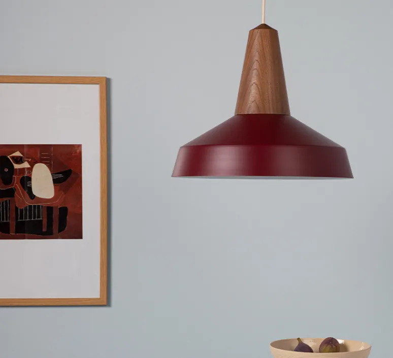 Suspension*Schneid Suspension, Eikon Circus, , Ø40cm, H35cm - noyer et burgundy