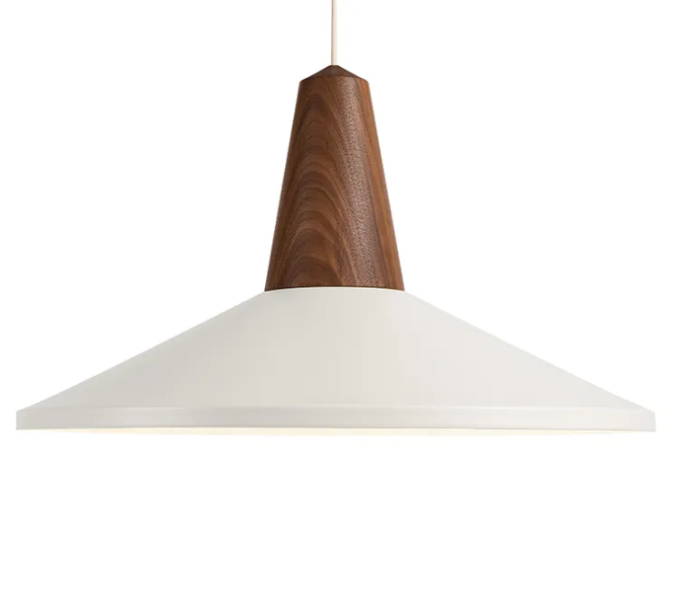 Suspension, Eikon Shell, noyer et blanc, Ø54cm, H32cm - Schneid