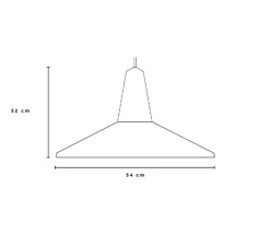 Suspension, Eikon Shell, noyer et blanc, Ø54cm, H32cm - Schneid