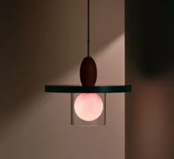 Suspension*Sphaer Suspension, Eirene, , Ø54cm, H43,5cm - bleu pétrole, orange, rose