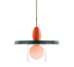 Suspension*Sphaer Suspension, Eirene, , Ø54cm, H43,5cm - bleu pétrole, orange, rose