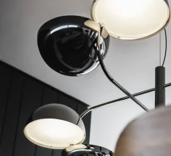 Suspension*Penta Suspension, Elisabeth, , LED, dim, 0-10V, 3000k, 8 x 827 lm, Ø110cm, H30cm - chrome noir