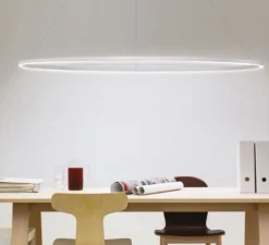 Suspension*Nemo Lighting Suspension, Ellisse major, , LED, uplight, 2700k, 7800lm, L135cm, P70cm - BLANC