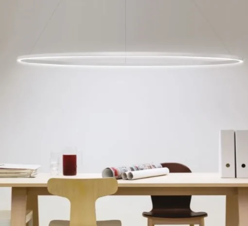Suspension*Nemo Lighting Suspension, Ellisse major, , LED, uplight, 2700k, 7800lm, L135cm, P70cm - BLANC