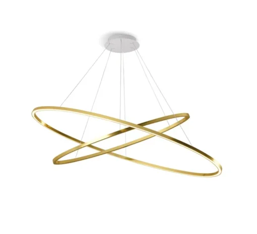 Suspension*Nemo Lighting Suspension, Ellisse pendant double, , LED, 2700k, 4675lm, Ø135cm, H70cm - or