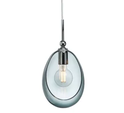 Suspension*Ebb and Flow Suspension, Embrace M, , Ø18cm, H35cm - argent brillant, gris fumé