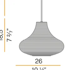 Suspension*Panzeri Suspension, Emma sans rosace, , Ø26cm, H18,5cm - verre fumé,