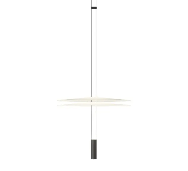 Suspension encastrable, Flamingo mini 1575, blanc et noir, LED, dim, 2700K, 726 lm, Ø45cm, H93cm - Vibia
