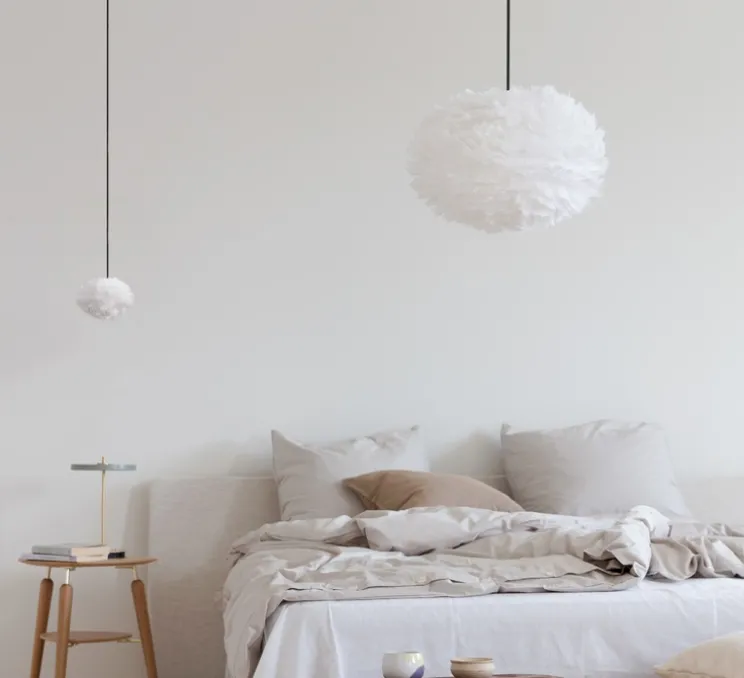 Suspension, Eos M, blanc, câble noir, H30cm, Ø45cm - Umage