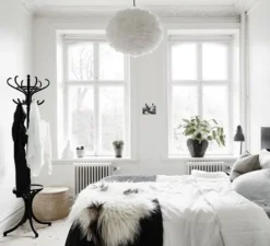 Suspension, Eos M, blanc, câble noir, H30cm, Ø45cm - Umage