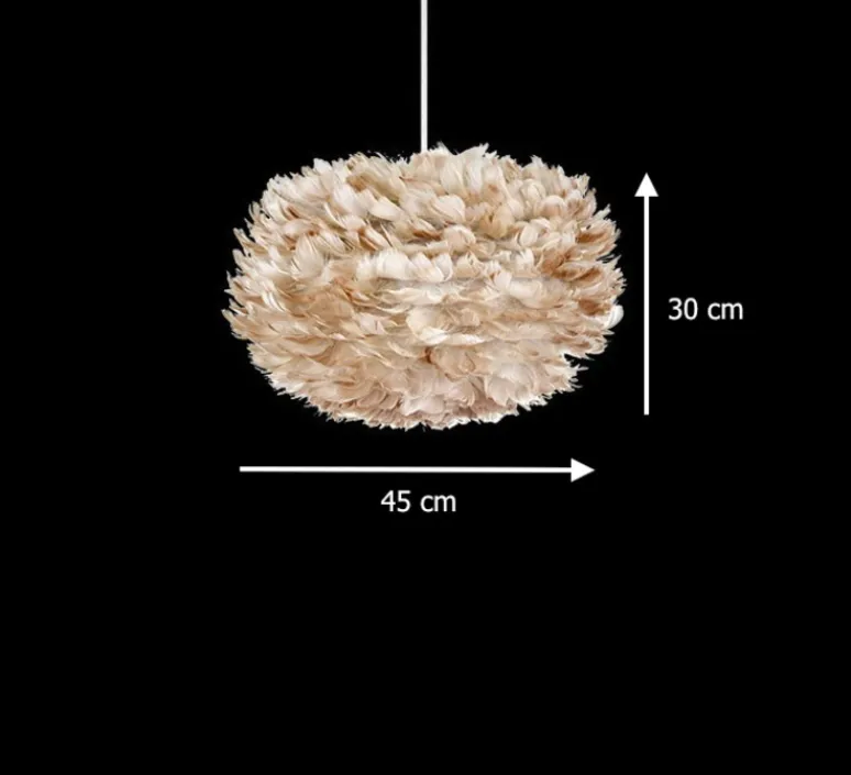 Suspension|Enfants*Umage Suspension, Eos M, plumes d'oie, , Ø45cm, H30cm - marron