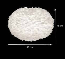 Suspension*Umage Suspension, Eos XL, , plumes d'oie, Ø75cm, H45cm - blanc