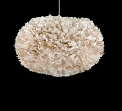 Suspension, Eos XL, plumes d'oie, marron, Ø75cm, H45cm - Umage
