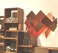 Suspension, Escape, bois naturel de cerisier, Ø30cm, H30cm - LZF