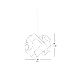 Suspension, Escape, bois naturel d'hêtre, Ø30cm, H30cm - LZF