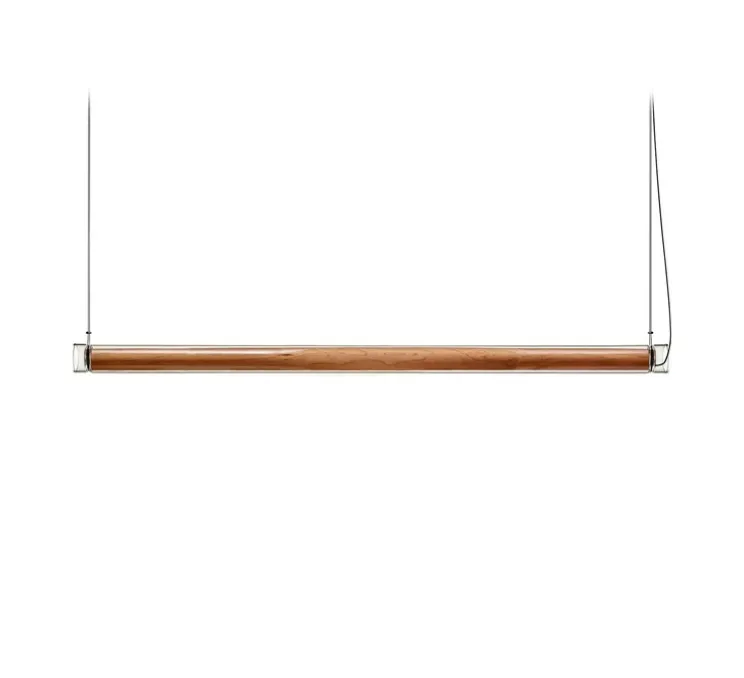 Suspension, Estela Horizontal, cerisier, LED, dim, 2700K, 1278 lm, Ø6cm, L120cm - LZF