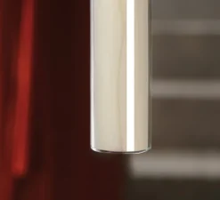 Suspension*LZF Suspension, Estela Vertical, , LED, dim, 2700K, 980 lm, Ø7cm, H44cm - blanc ivoire