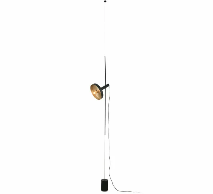 Suspension et lampadaire, Whizz, noir et or, Ø10cm, H420cm - Faro