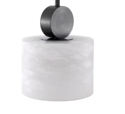 Suspension*Eichholtz Suspension, Etruscan Round, albâtre, bronze, Ø20cm, H24cm - noir