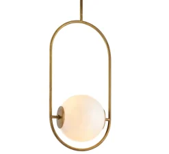 Suspension*Hudson Valley Lighting Suspension, Everley, Ø45cm, H95cm - Hudson Valley jaune