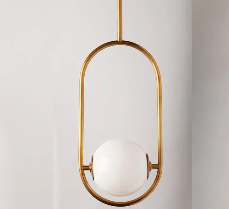 Suspension*Hudson Valley Lighting Suspension, Everley, Ø45cm, H95cm - Hudson Valley jaune