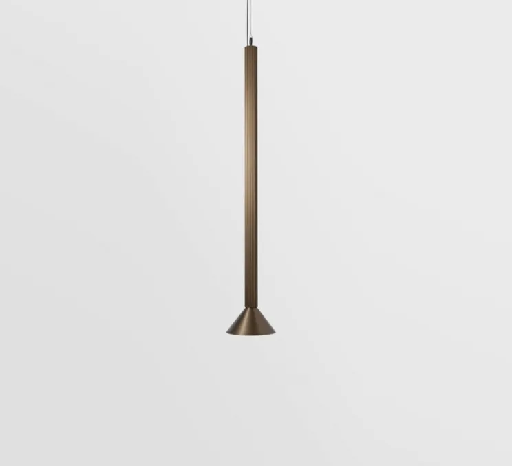 Suspension, Extruded Suspended 46 900 1x, bronze, LED, dim, 2700K, 667 lm, Ø17cm, H102,4cm - Modular