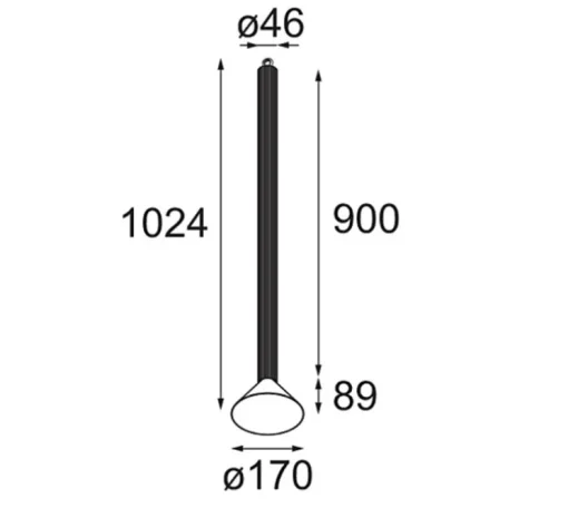 Suspension, Extruded Suspended 46 900 1x, bronze, LED, dim, 2700K, 667 lm, Ø17cm, H102,4cm - Modular
