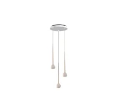 Suspension, Falling Sun Chandelier Three, blanc sable, LED, dim, 2700K, 850 lm, Ø24cm, H45cm - GRAU