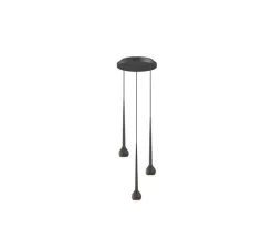 Suspension, Falling Sun Chandelier Three, noir, LED, dim, 2700K, 850 lm, Ø24cm, H45cm - GRAU