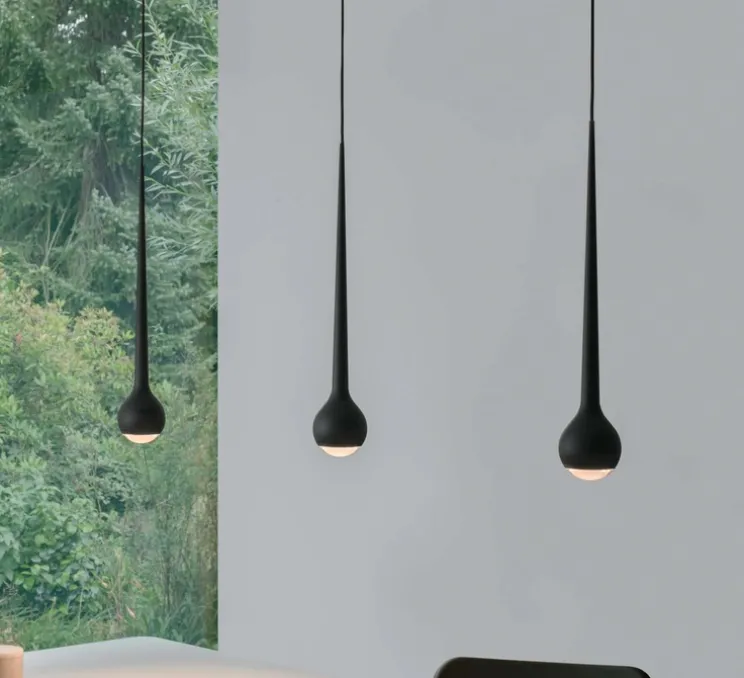 Suspension, Falling Sun Up - Sunset Dimming Sun, noir, LED, dim, 2700K, 850 lm, Ø8cm, H45cm - Grau