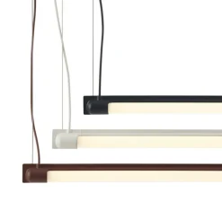 Suspension, Fine, gris, LED, dim, 2700K, 950 lm, L90cm, H1,8cm - Muuto