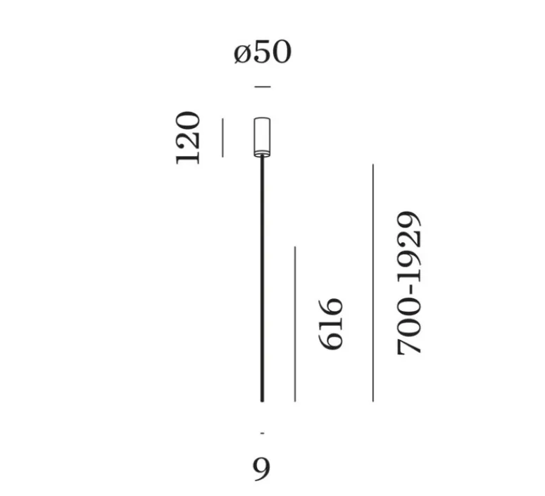 Suspension*Wever&Ducré Suspension, Finlin 1.0, , LED, dim, 2700K, 450 lm, Ø0,9cm, H61,6cm - blanc