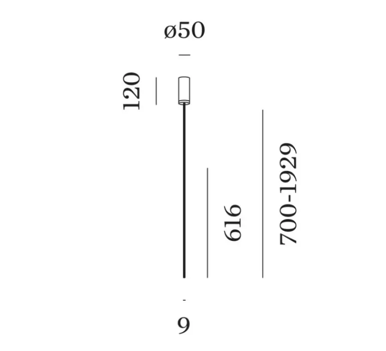 Suspension*Wever&Ducré Suspension, Finlin 1.0, , LED, dim, 3000K, 485 lm, Ø0,9cm, H61,6cm - blanc