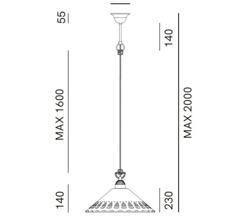 Suspension*Il Fanale Suspension, Fior Di Pizzo 09, , Ø40cm, H23cm - blanc, laiton brut