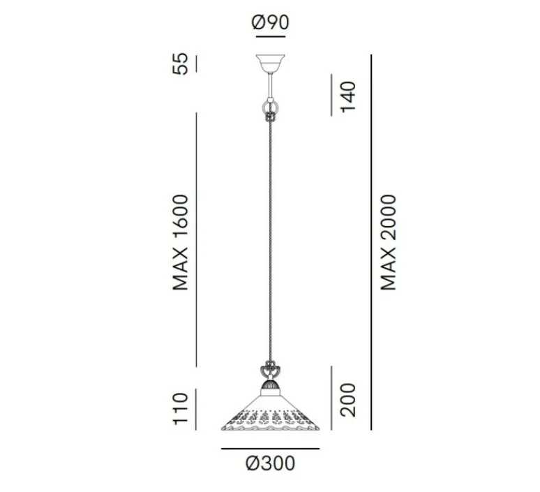 Suspension*Il Fanale Suspension, Fior Di Pizzo 08, , Ø30cm, H20cm - blanc, laiton brut