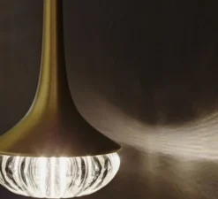 Suspension*CVL Suspension, Fléa, , Ø11cm, H24,5cm - Laiton, transparent